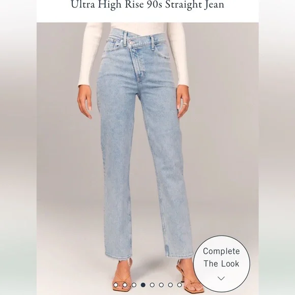 Abercrombie & Fitch Ultra High Rise 90s Straight Jean size 26XS - Picture 2 of 8